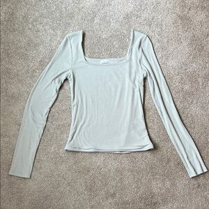Elegant Cream Long Sleeve Top